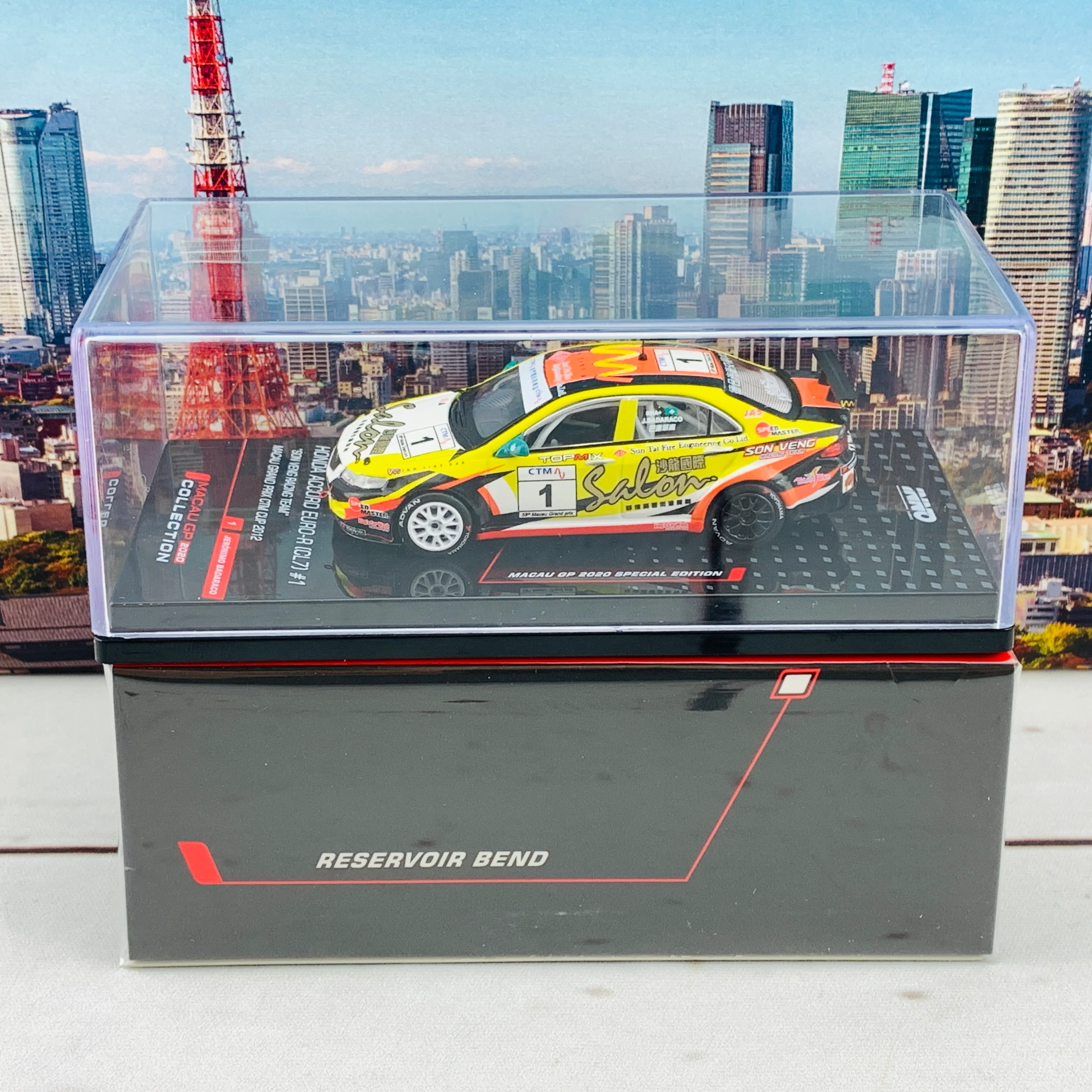 INNO64 MACAU GP 2020 COLLECTION HONDA ACCORD Euro-R (CL7) #1 Macau Grand Prix CTM Cup 2012 J. Badaraco IN64-CL7-MGP20JB **Autograph from J.Badaraco** - Image 8