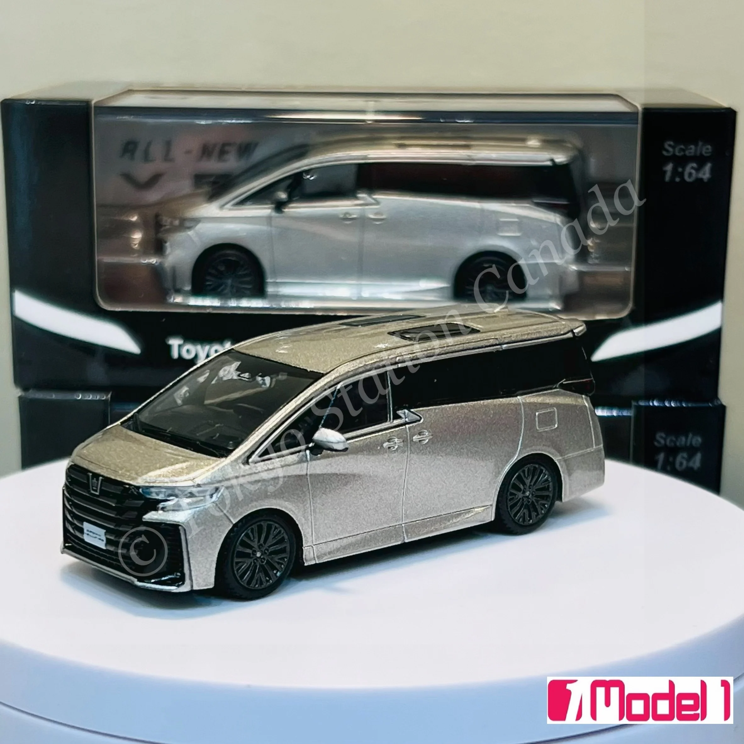 MODEL 1 1/64 Toyota Vellfire Silver LHD C33606