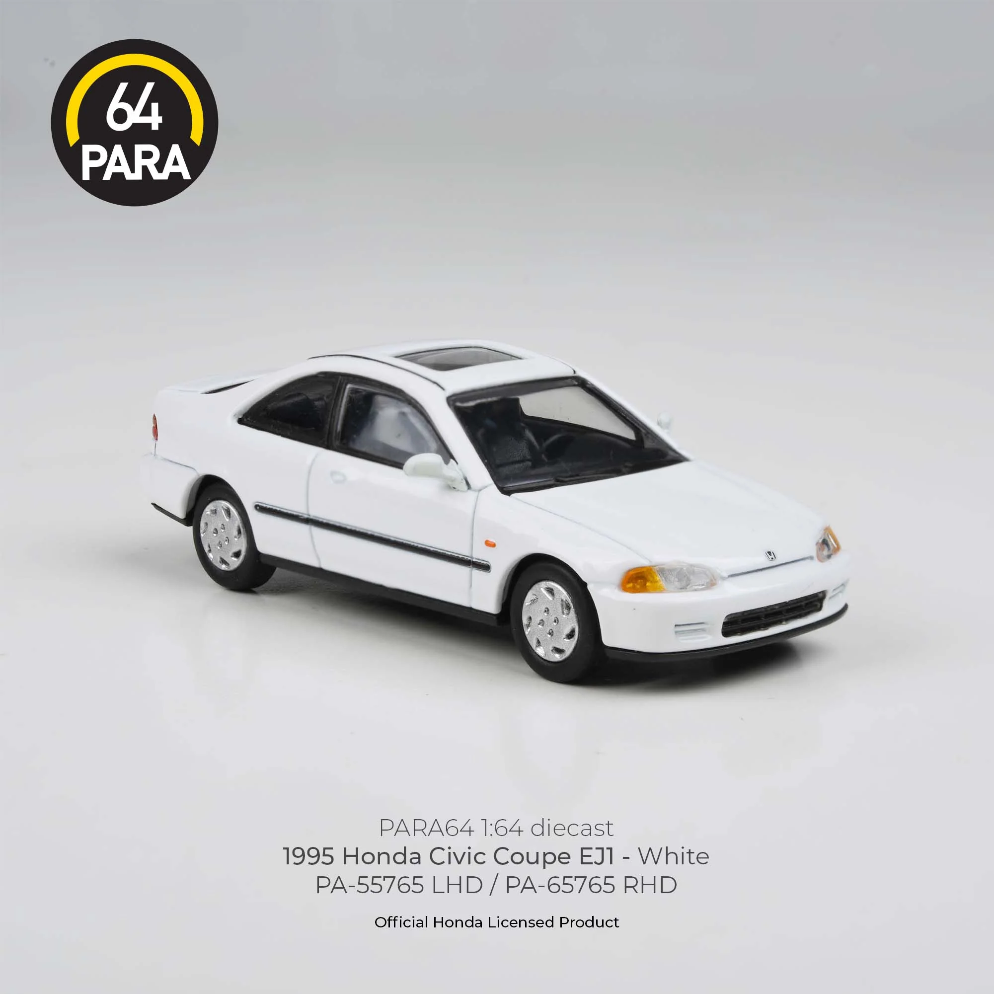 PARA64 1/64 1995 Honda Civic Coupe EJ1 White LHD PA-55765