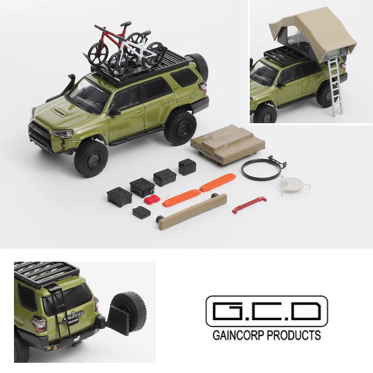 GCD 1/64 Toyota Super Overlord Light Modified Version - Green (Accessories 13pcs) KS-080-532