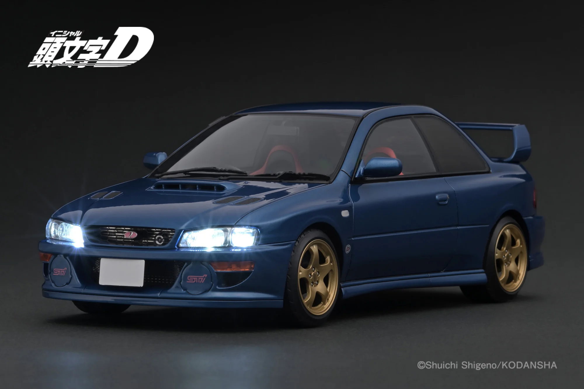 Ignition Model 1/18 INITIAL D SUBARU Impreza WRX type R Sti Version V (GC8) Blue With LED light IG3539 - Image 3