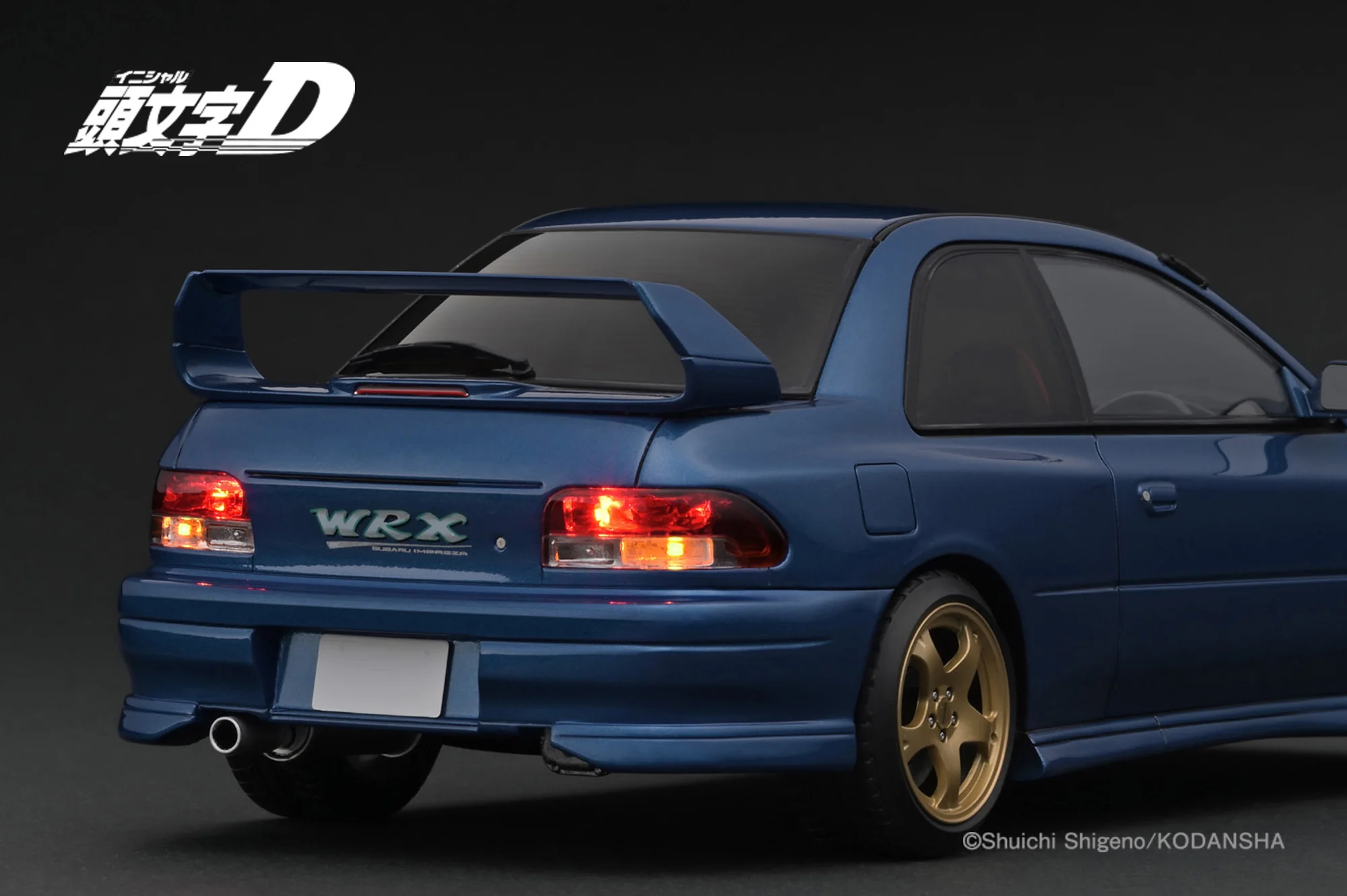 Ignition Model 1/18 INITIAL D SUBARU Impreza WRX type R Sti Version V (GC8) Blue With LED light IG3539 - Image 4