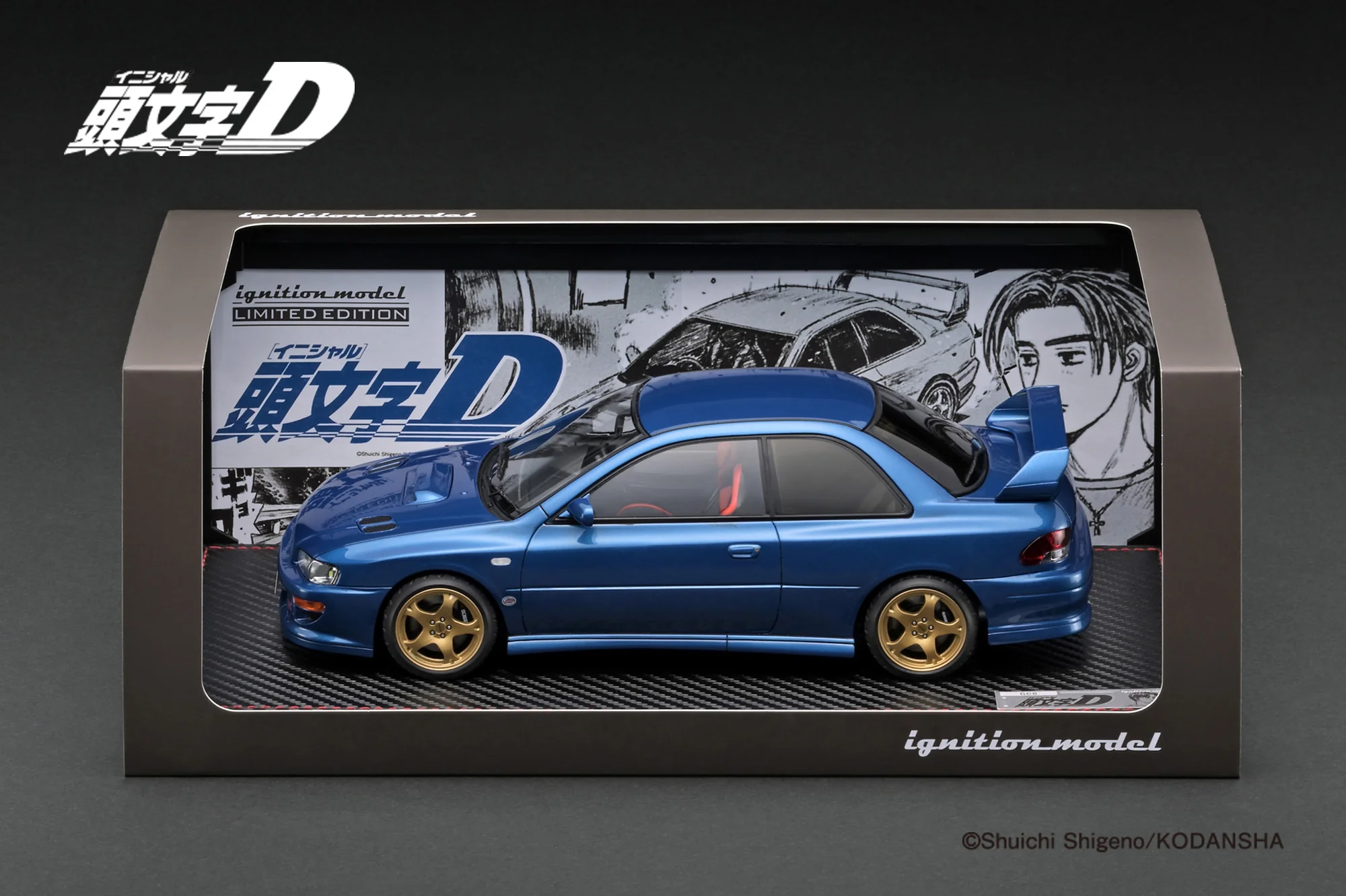 Ignition Model 1/18 INITIAL D SUBARU Impreza WRX type R Sti Version V (GC8) Blue With LED light IG3539 - Image 7