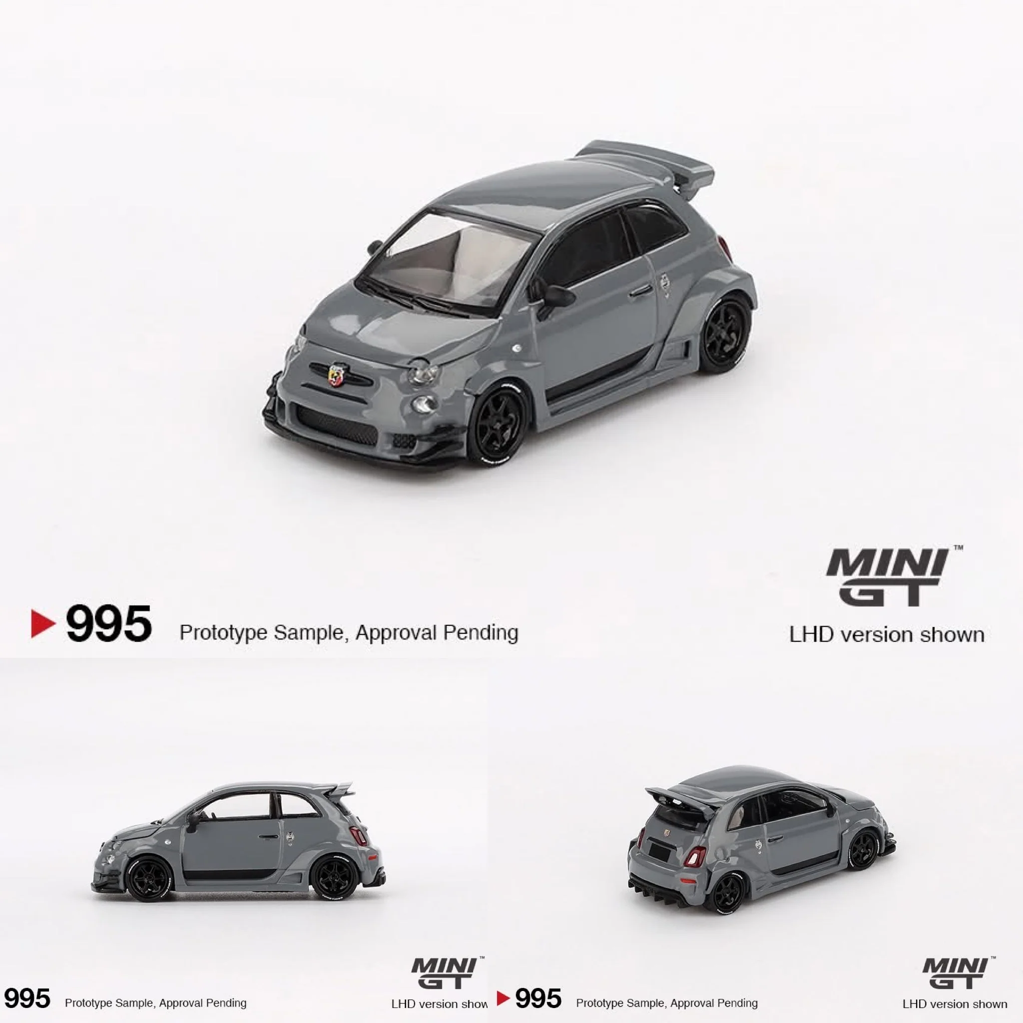 MINI GT 1/64 Abarth 595 LB-WORKS x Abas Works – Grey MGT00995-BL