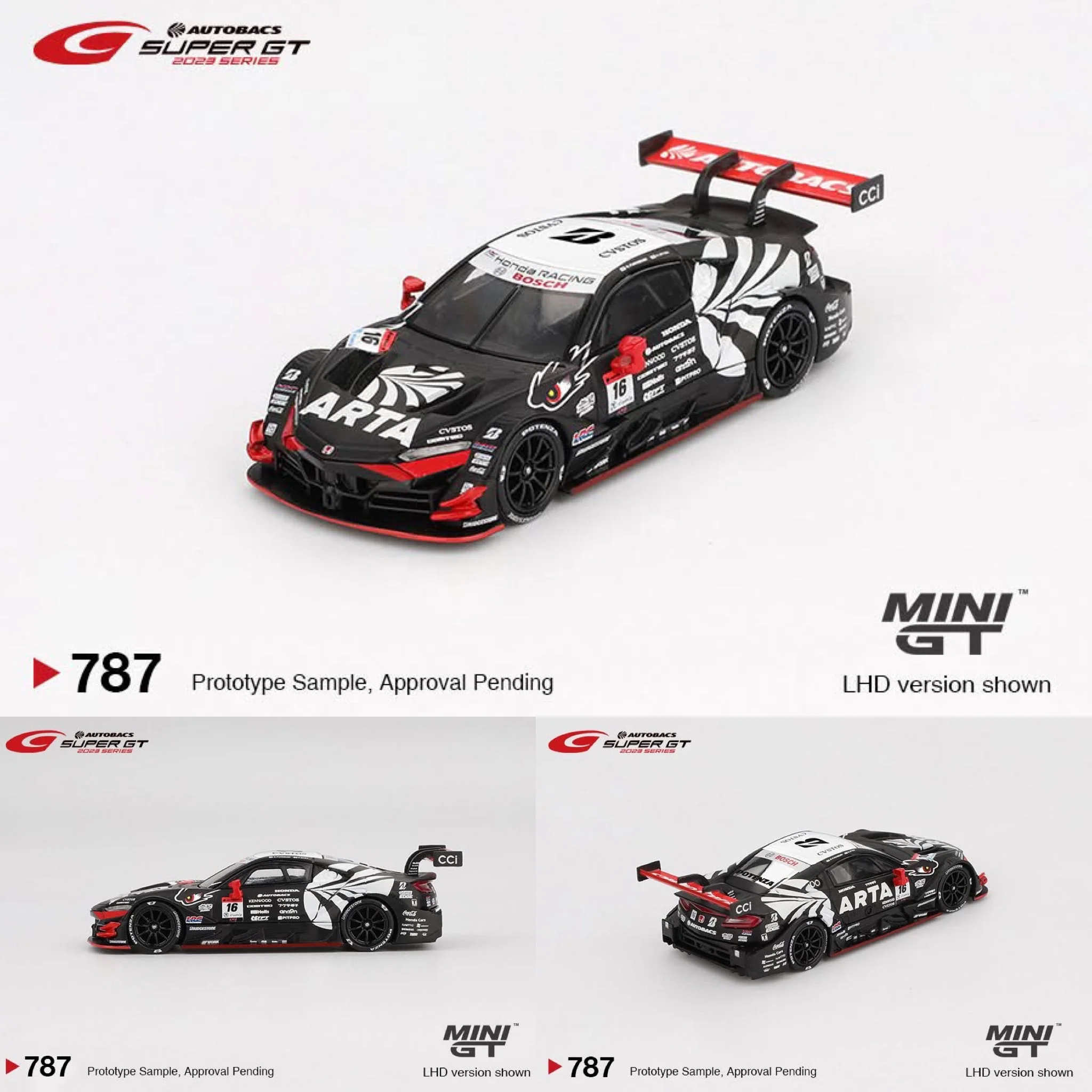 MINI GT 1/64 Japan Exclusive Honda NSX-GT “Type S” GT500 #16 “ARTA MUGEN NSX-GT ” ARTA 2023 SUPER GT Series MGT00787-BL