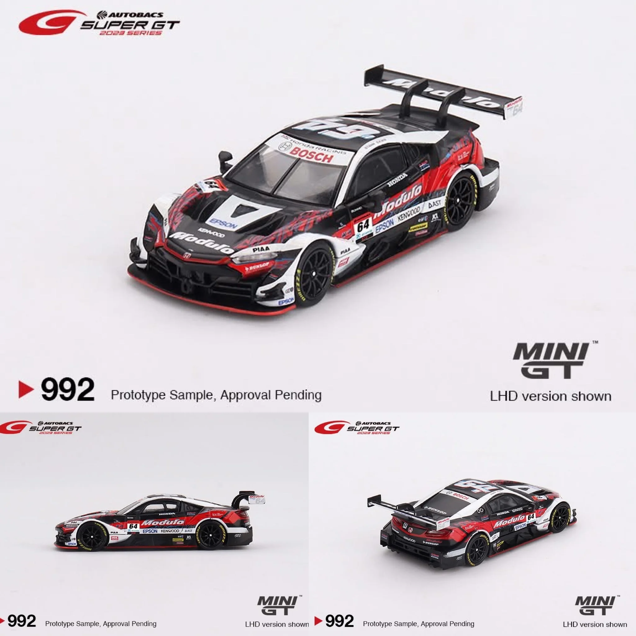 MINI GT 1/64 Japan Exclusive Honda NSX-GT “Type S” GT500 #64 “Modulo NSX-GT” Modulo Nakajima Racing 2023 SUPER GT Series MGT00992-BL