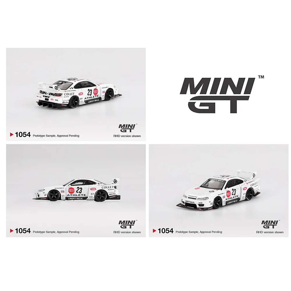 MINI GT 1/64 Nissan LB-Super Silhouette S15 SILVIA ATHLETE – White MGT01054-BL