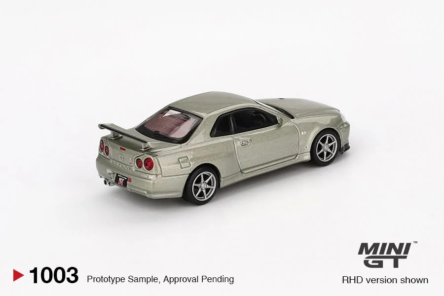 MINI GT 1/64 Nissan Skyline GT-R (R34) V-Spec II Nür Millenium Jade MGT01003-BL - Image 2