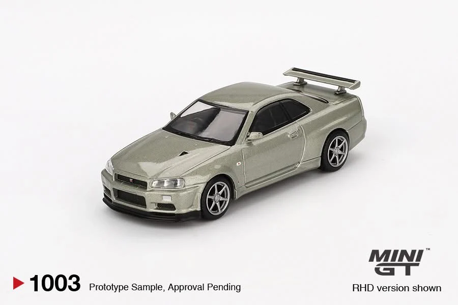 MINI GT 1/64 Nissan Skyline GT-R (R34) V-Spec II Nür Millenium Jade MGT01003-BL - Image 4