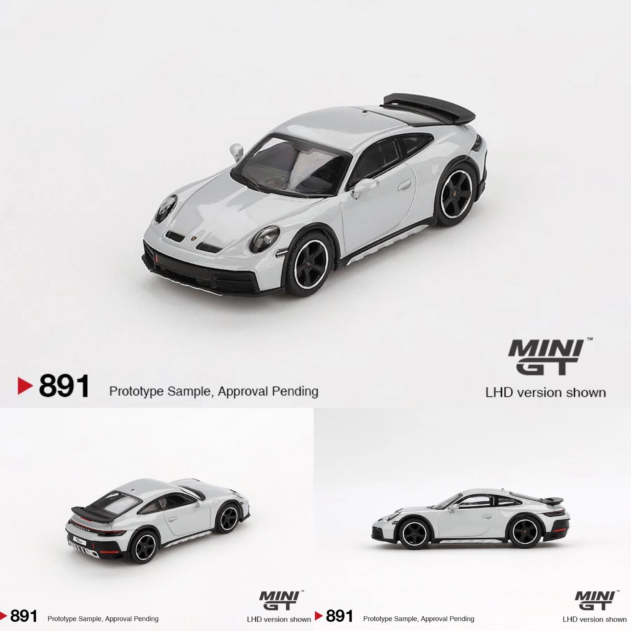 MINI GT 1/64 Porsche 911 Dakar Ice Gray Metallic  MGT00891-BL
