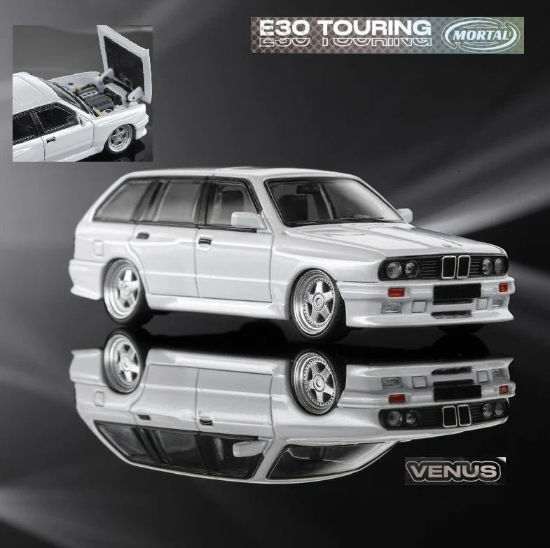 MORTAL 1/64 BMW E30 Touring Lowside Rider version VENUS WHITE