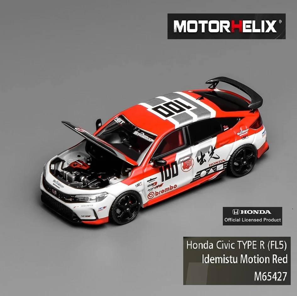 MOTORHELIX 1/64 Honda Civic TYPE R (FL5) Idemitsu Motion Red M65427