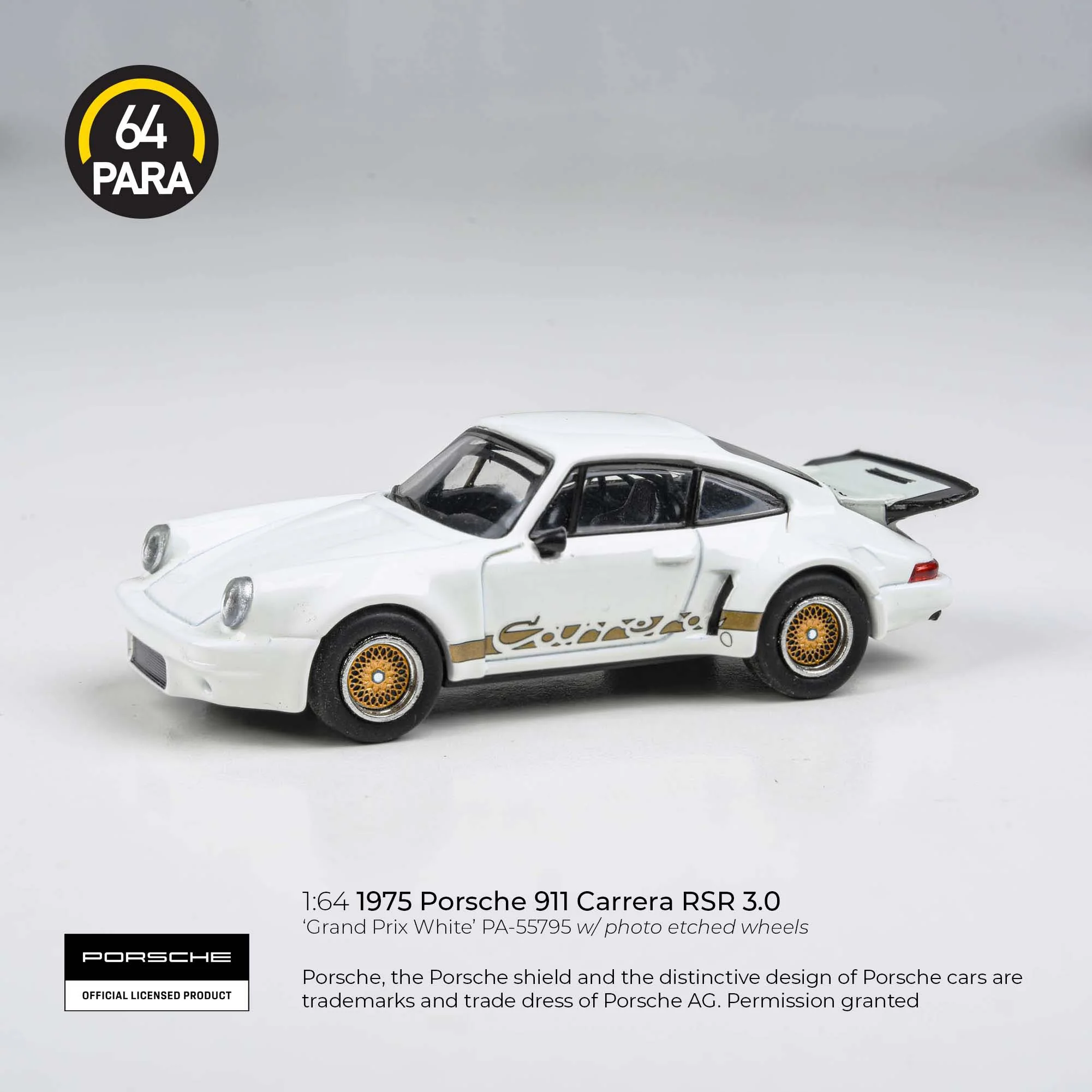 PARA64 1/64 1975 Porsche 911 Carrera RSR 3.0 Grand Prix White PA-55795