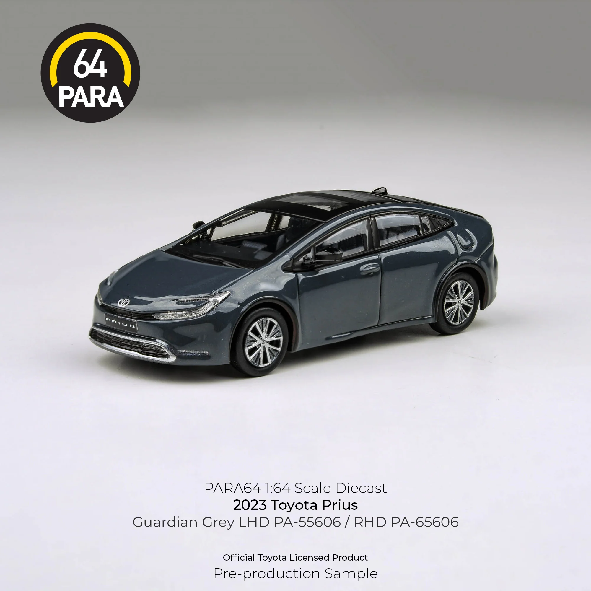 PARA64 1/64 2023 Toyota Prius – Guardian Grey – PA-55606