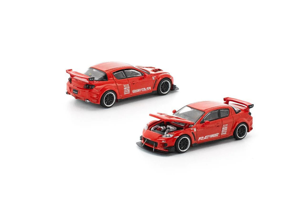 PREORDER POPRACE 1/64 MAZDA RX-8 RE-AMEMIYA RED (enigma exclusive edition) PRE016 (Approx. Release Date: Q4 2025 and subject to the manufacturer's final decision) - Image 2