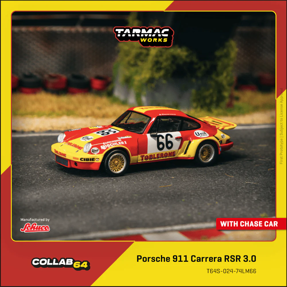 PREORDER TARMAC WORKS COLLAB64 1/64 Porsche 911 Carrera RSR 3.0 24h Le Mans 1974 #66 T64S-024-74LM66 (Approx. Release Date : DEC 2025 subject to manufacturer's final decision)
