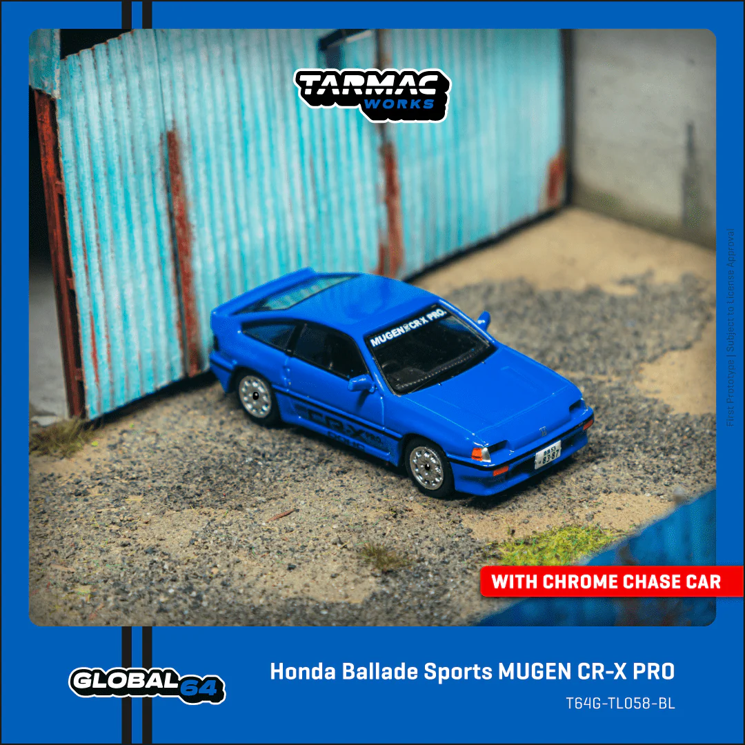 TARMAC WORKS GLOBAL64 1/64 HONDA Ballade Sports MUGEN CR-X PRO Blue T64G-TL058-BL