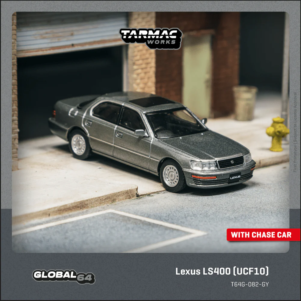 PREORDER TARMAC WORKS GLOBAL64 1/64 Lexus LS400 (UCF10) Flint Grey T64G-082-GY (Approx. Release Date : DEC 2025 subject to manufacturer's final decision)