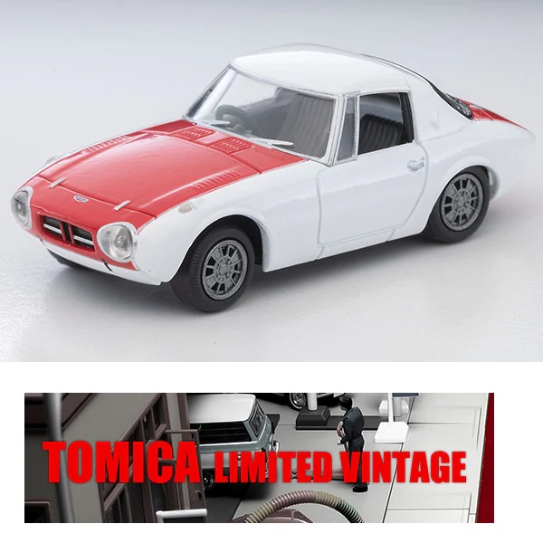 TOMYTEC TLV 1/64 Toyota Sports 800 Custom color specification (white/red) 1965 LV-215a